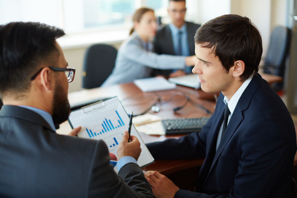 Professionals discussing business formation options