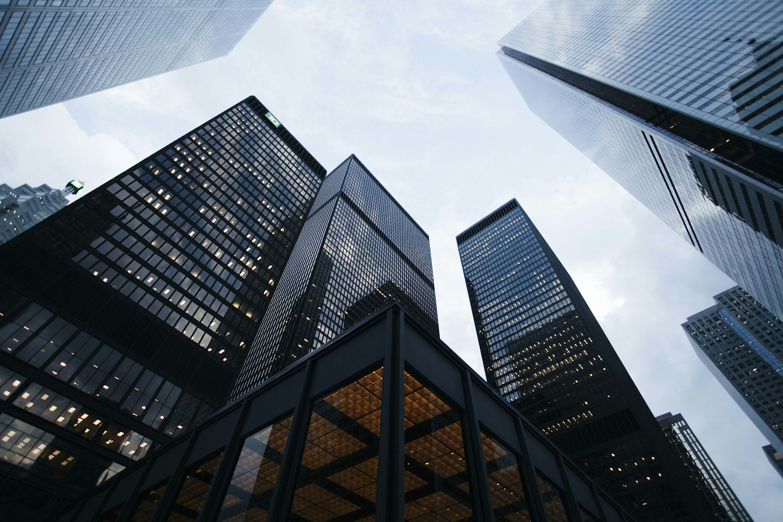 Corporate towers representing business formation