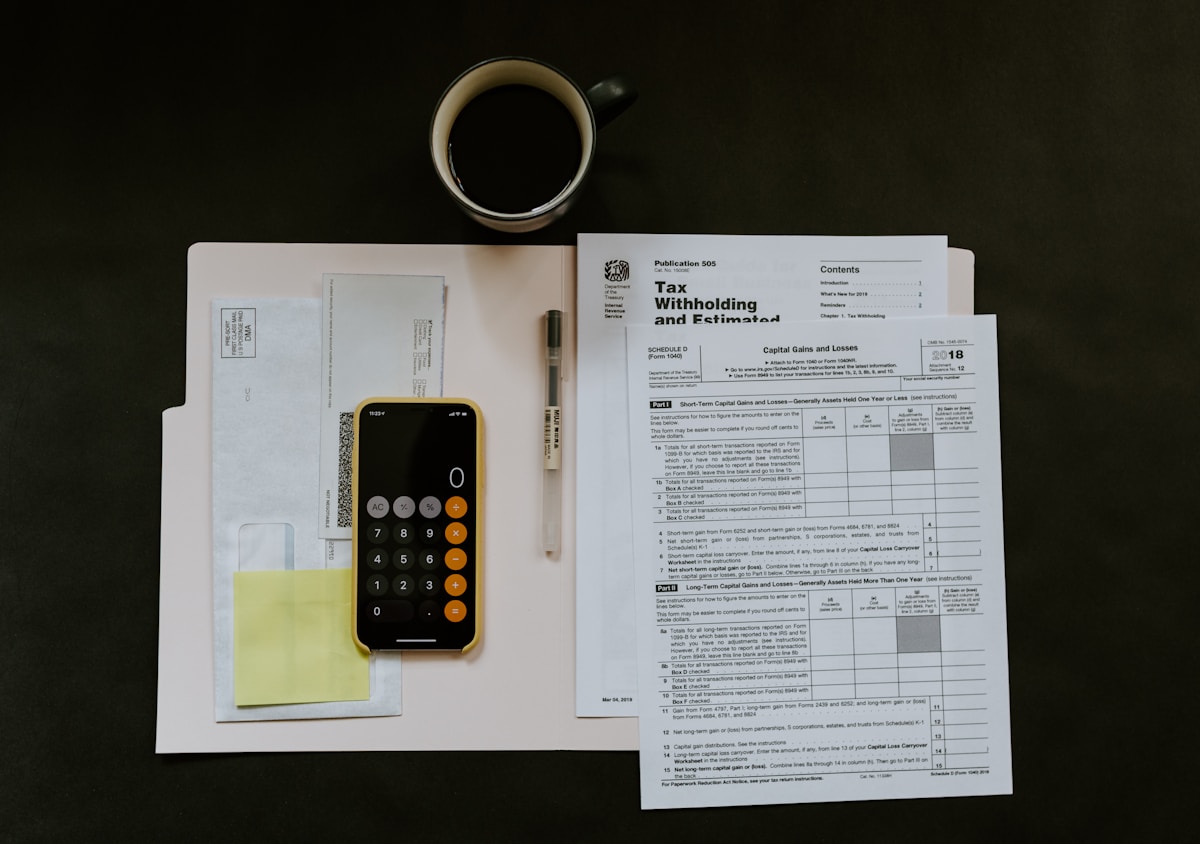Tax planning documents arranged for review